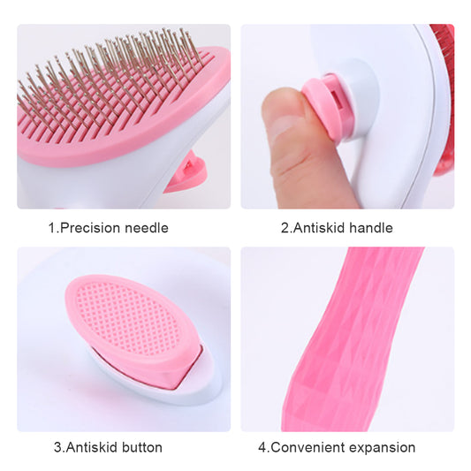 Self-Cleaning Pet Grooming Brush