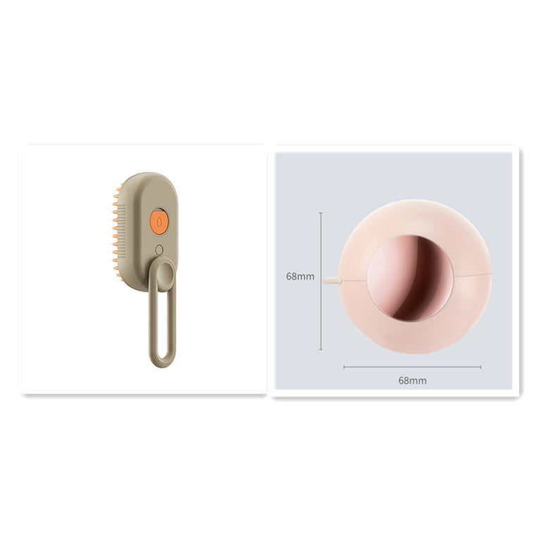 grooming comb with steam spray