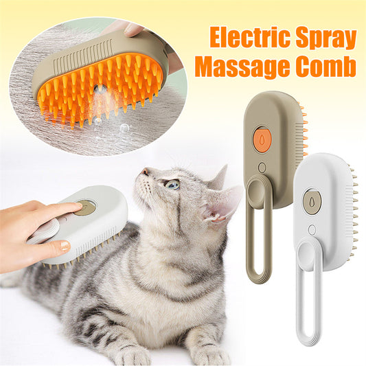 grooming comb with steam spray 