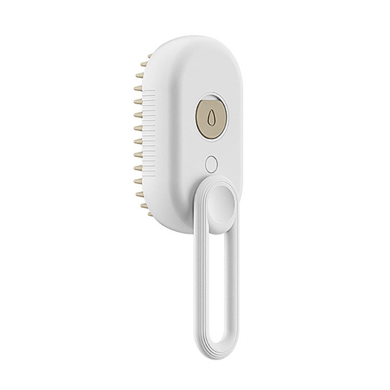 grooming comb with steam spray