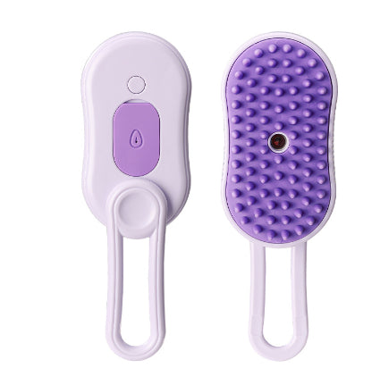 grooming comb with steam spray