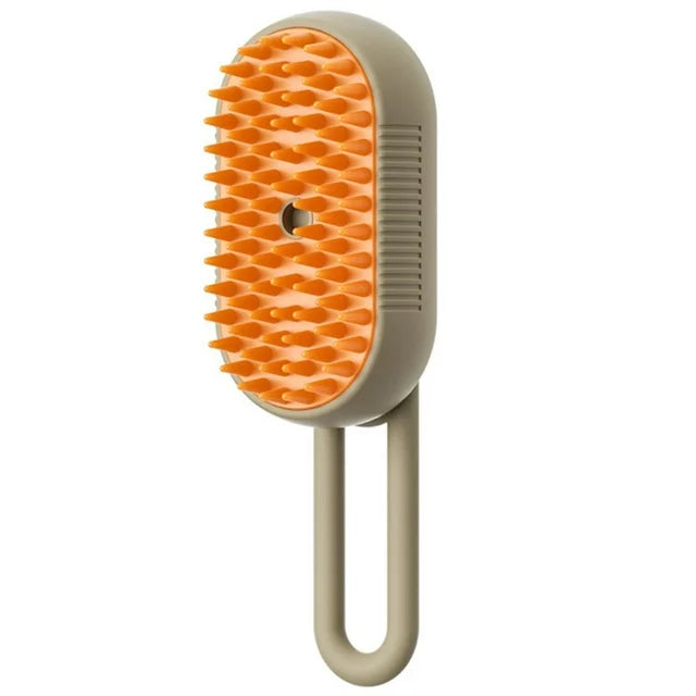 grooming comb with steam spray